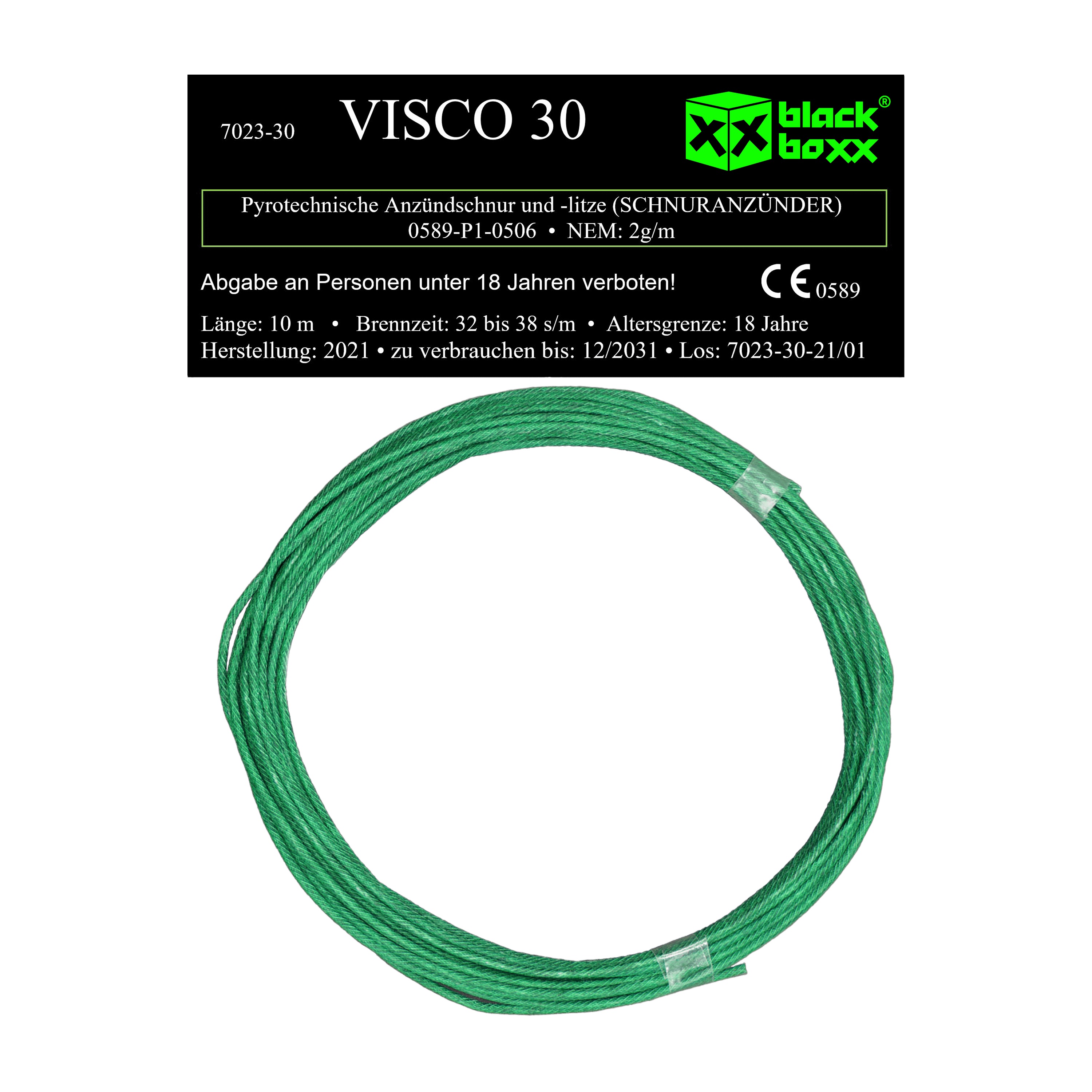 Visco, grün 30s/m - 10m Rolle